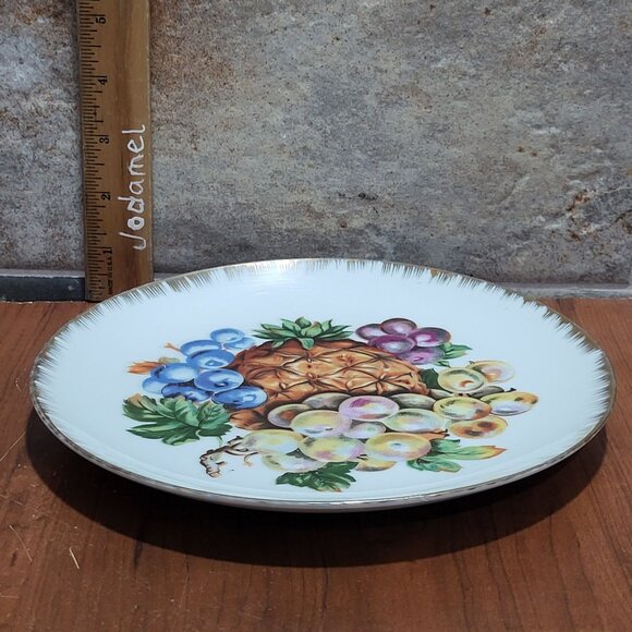 Vintage Decorative Plate Fruit Design Hand Painted - Picture 9 of 12
